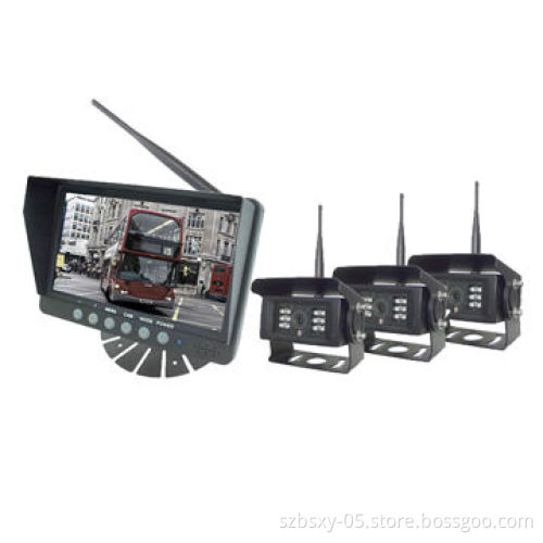 7-inch Wireless Camera Systems for Trailer Trucks, 18dBm Emitting Frequency